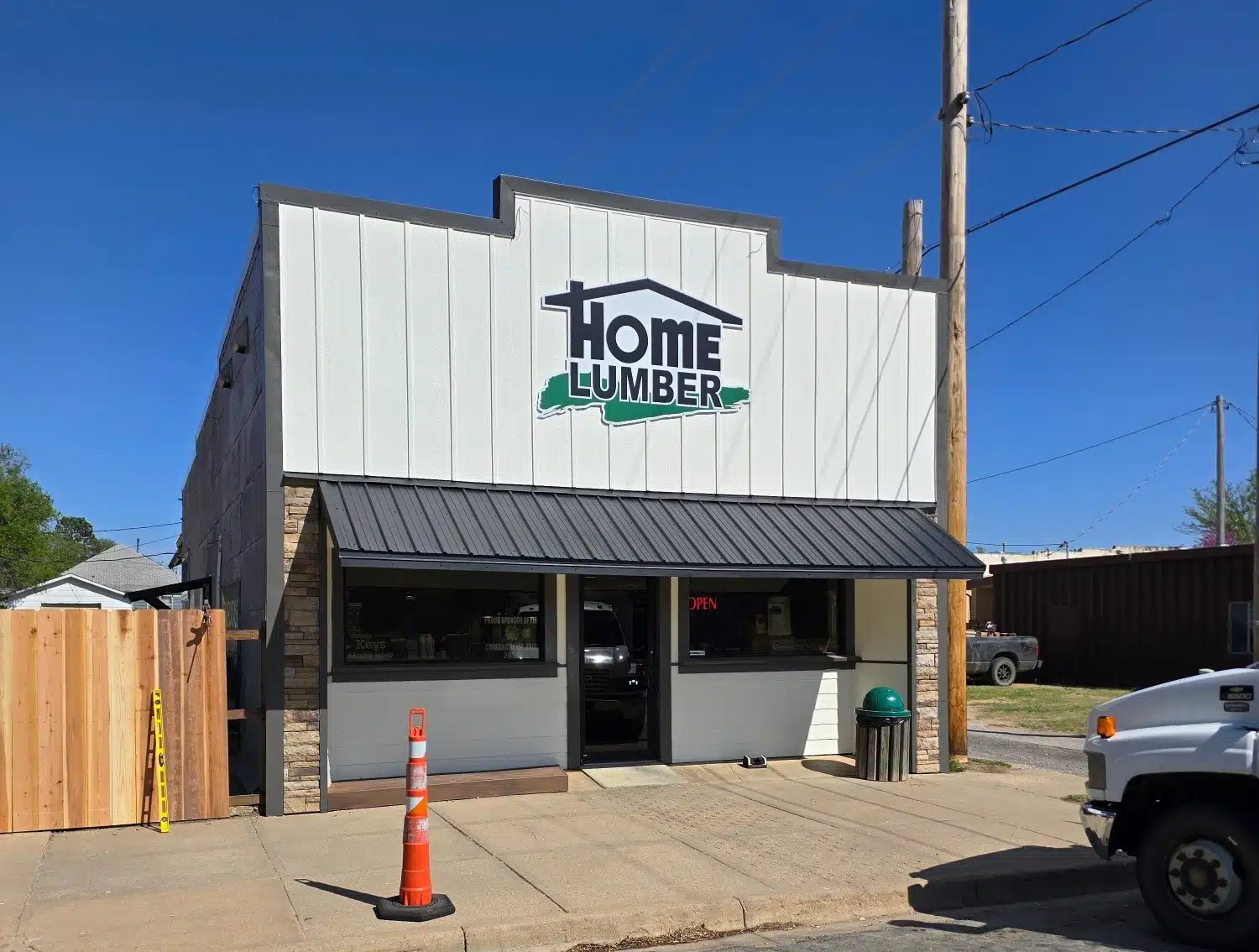 Exterior picture of Home Lumber, Coldwater, Kansas.