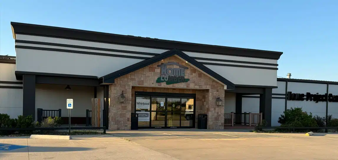 Exterior view of Home Lumber, Great Bend, Kansas.